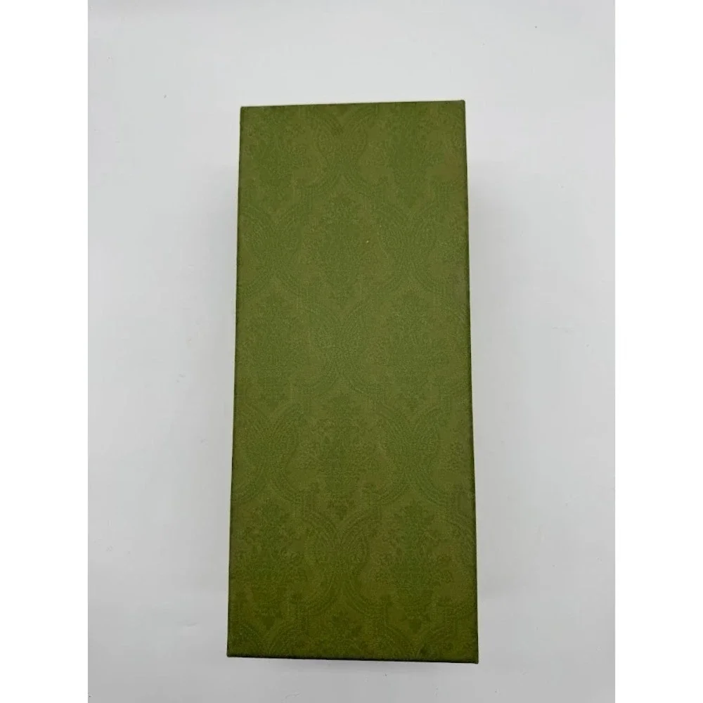Gucci Green Embossed Damask Storage Box with Dust Bag and Accessories Set